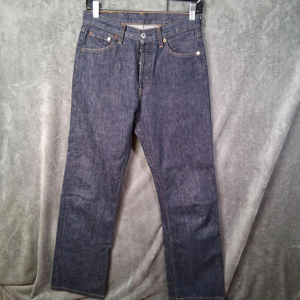 Y2K Mens Levis 501 29x34 Original Fit Straight Leg VTG Wash Inseam 30 Poland Mad
